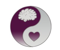 Ramonas bisheriges Logo: Yin-Yang mit Gehirn und Herz
