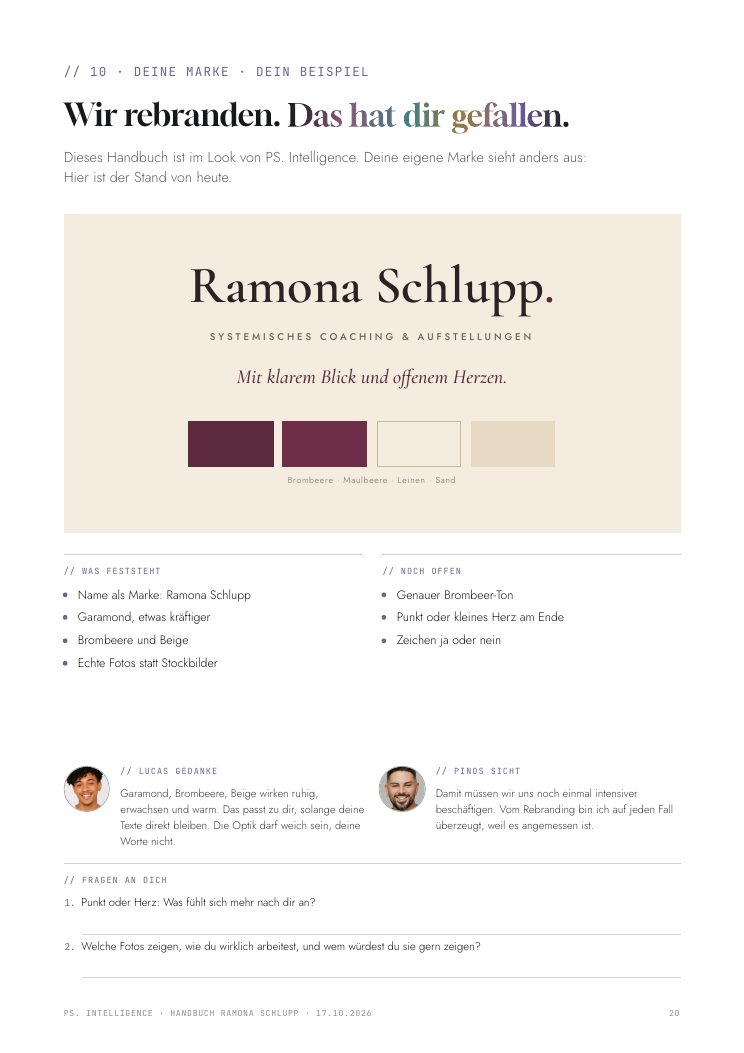 Workbook 1, Seite: Wir rebranden