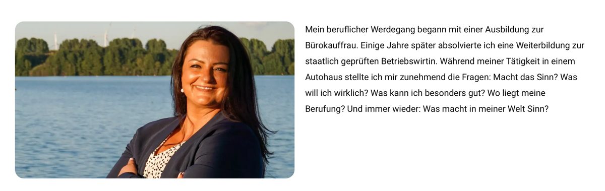Ausschnitt ihrer bisherigen Website
