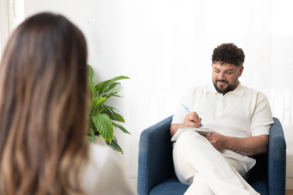 Pino im Coaching-Gespräch